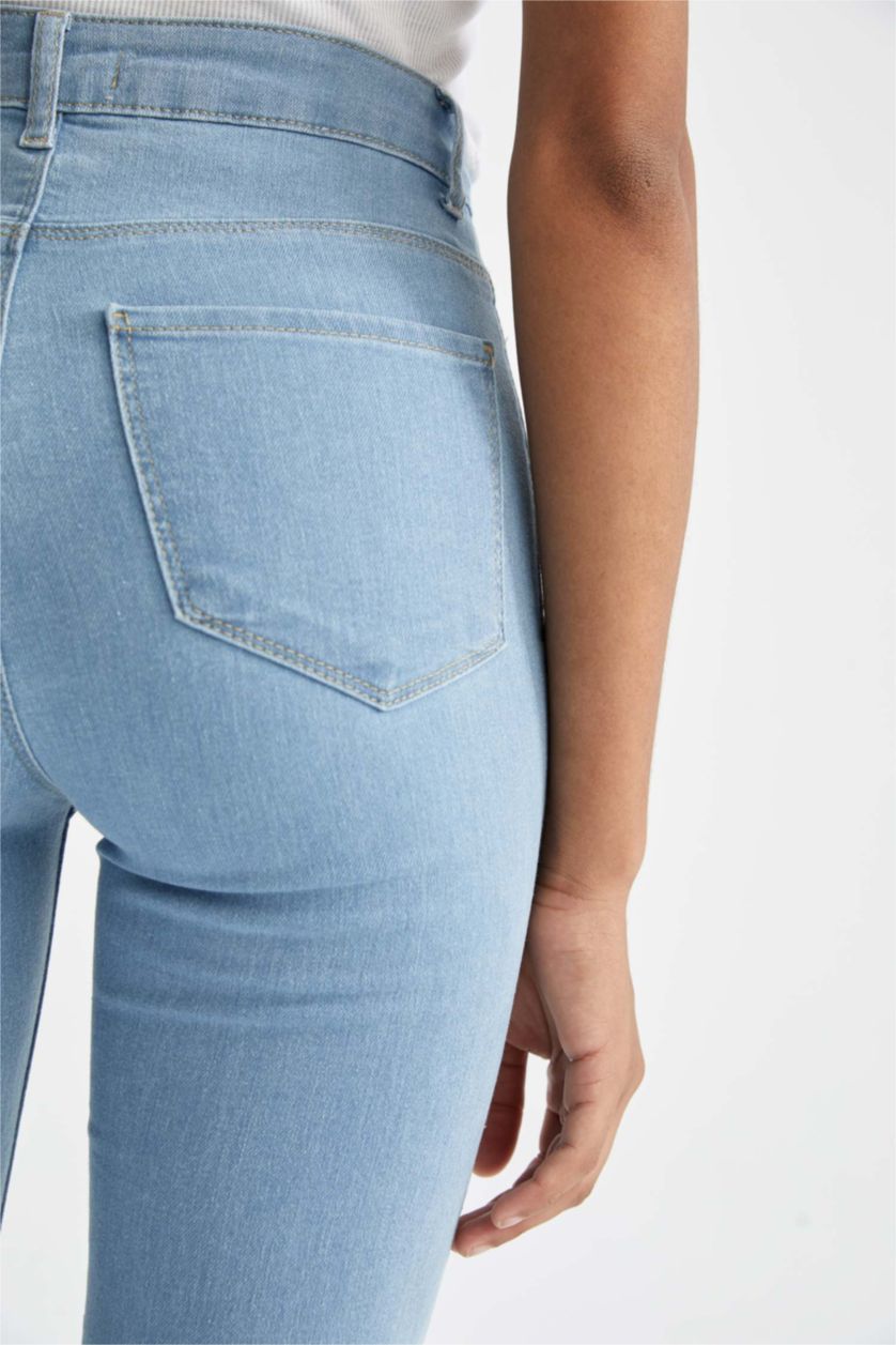 FEMME BLEU Clair Taille haute