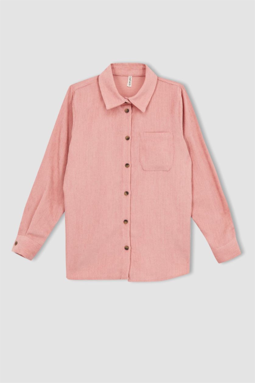 GIRLS & TEENS Rose Relax Fit Long Sleeve Shirt