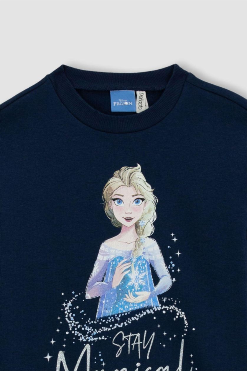 GIRLS & TEENS NAVY Regular Fit Frozen Licensed Sweatshirt