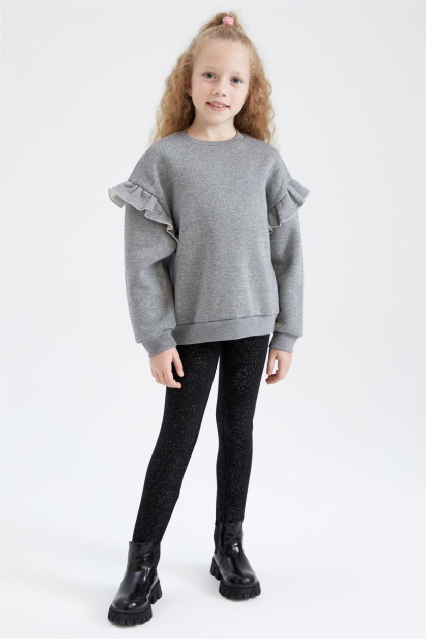 بناتي رمادي سويت شيرت بناتي