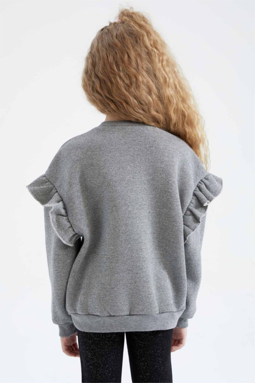 بناتي رمادي سويت شيرت بناتي