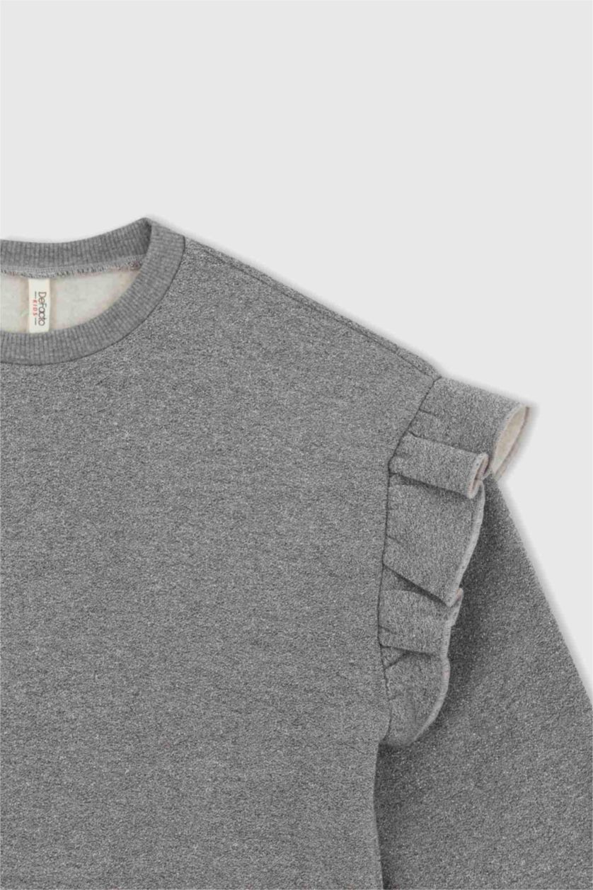 بناتي رمادي سويت شيرت بناتي