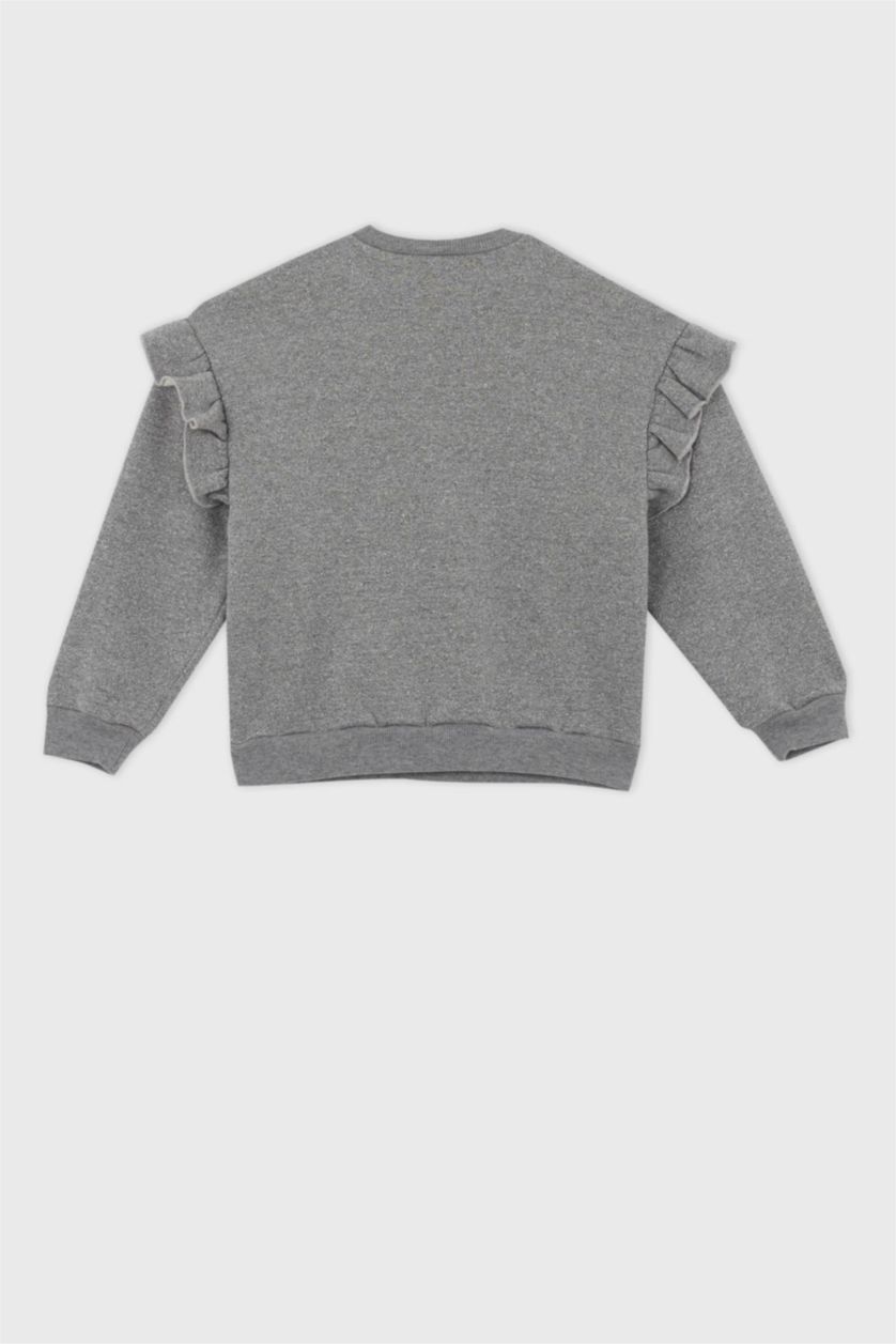 بناتي رمادي سويت شيرت بناتي