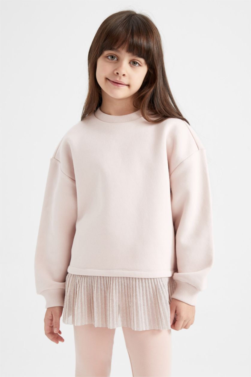 GIRLS & TEENS Light Pink Regular Fit Sweatshirt
