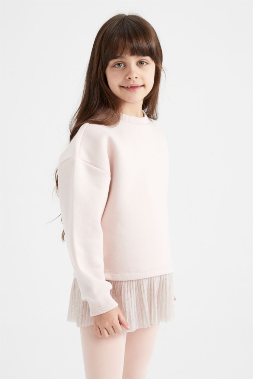GIRLS & TEENS Light Pink Regular Fit Sweatshirt
