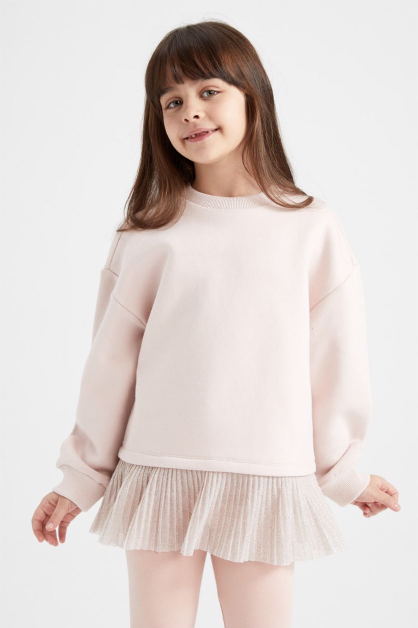GIRLS & TEENS Light Pink Regular Fit Sweatshirt