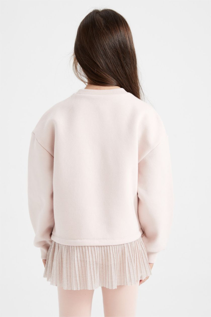 GIRLS & TEENS Light Pink Regular Fit Sweatshirt