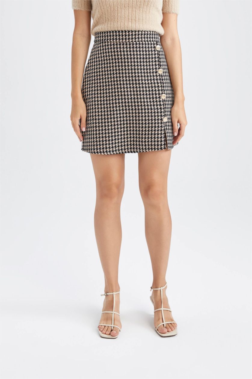 FEMME Marron Jupe Taille Normale Doublé