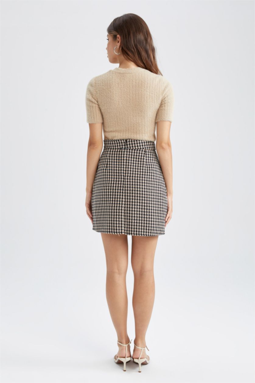 FEMME Marron Jupe Taille Normale Doublé