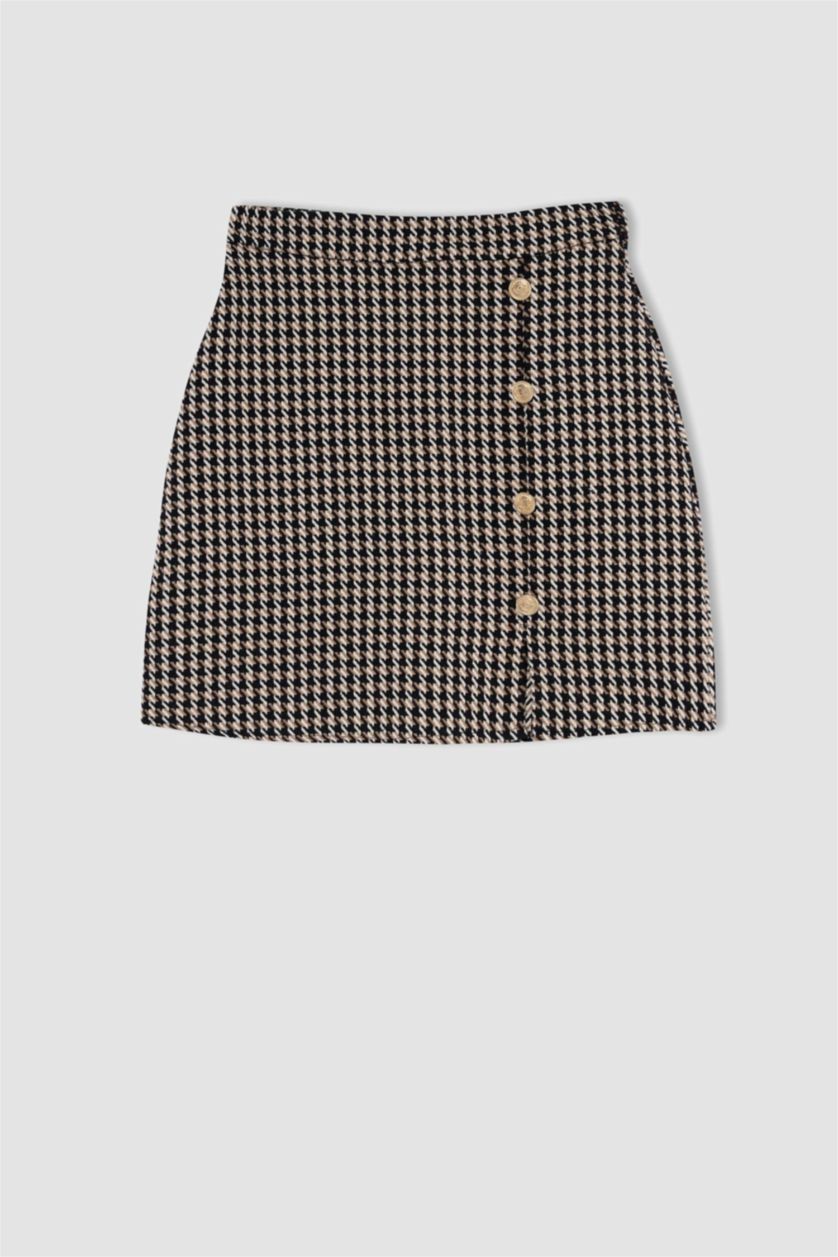 FEMME Marron Jupe Taille Normale Doublé