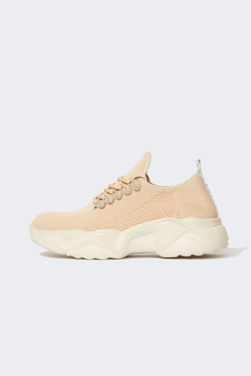 Kadın Camel Kadın DeFactoFit Yüksek Taban Bağcıklı Spor Ayakkabı