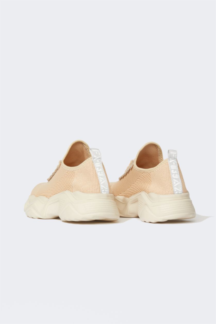 Kadın Camel Kadın DeFactoFit Yüksek Taban Bağcıklı Spor Ayakkabı