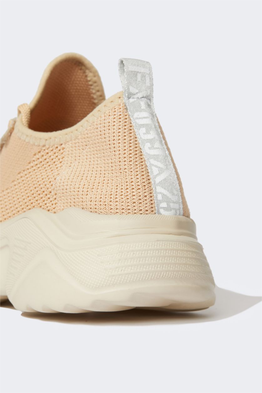 Kadın Camel Kadın DeFactoFit Yüksek Taban Bağcıklı Spor Ayakkabı