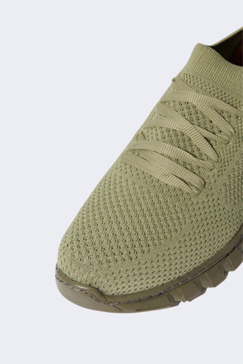 نساء كاكي حذاء رياضي برباط