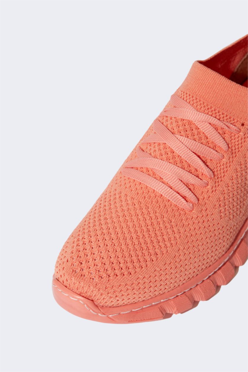 نساء برتقالي حذاء رياضي نسائي برباط