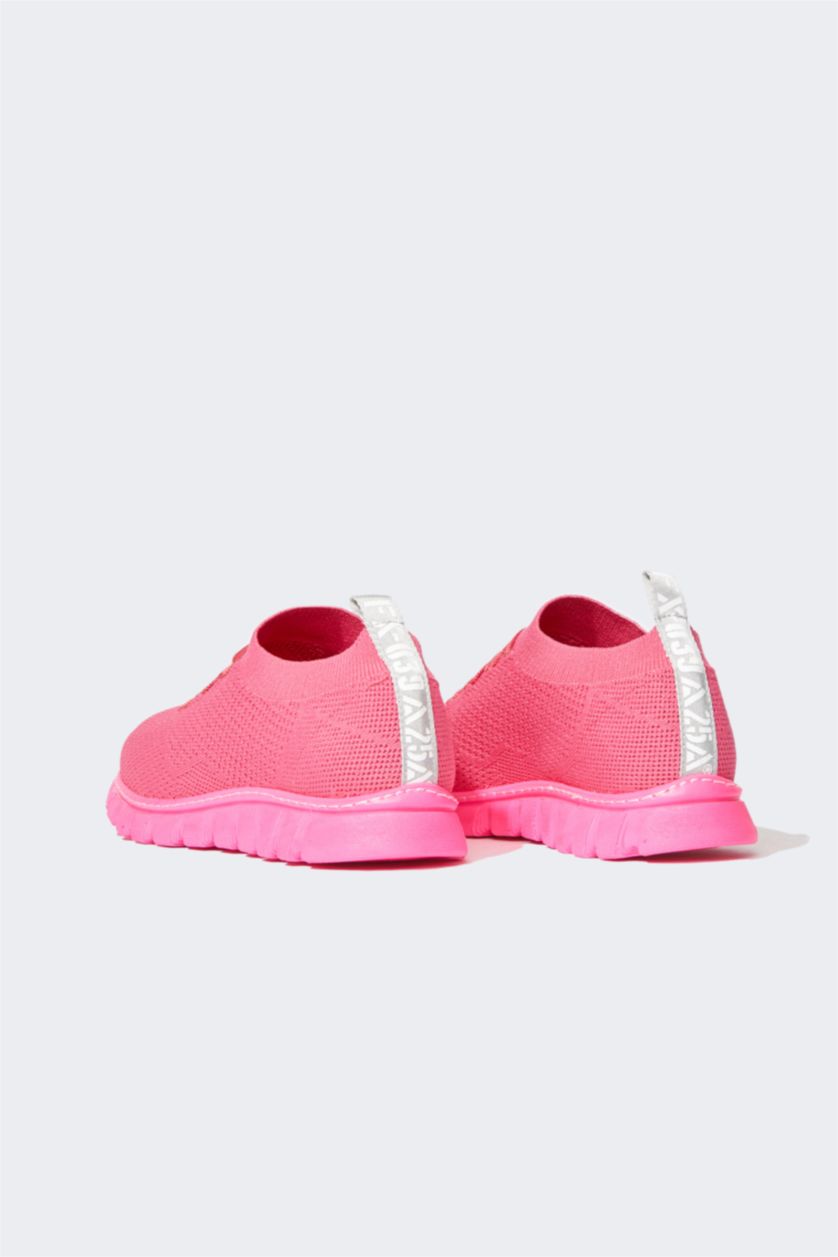 Woman Dark Pink Woman Serrated Sole Sport shoes