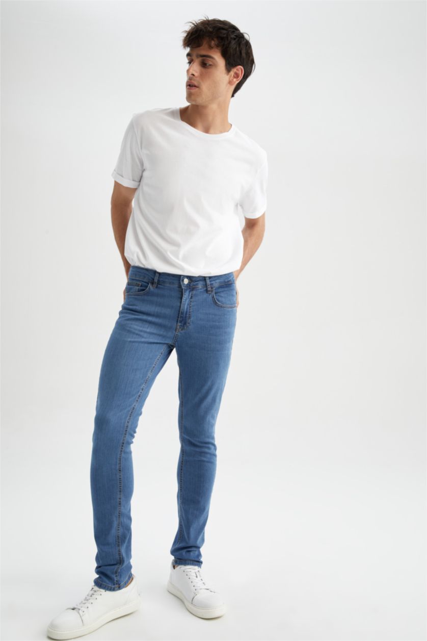 MAN Blue Pedro Slim Fit Trousers