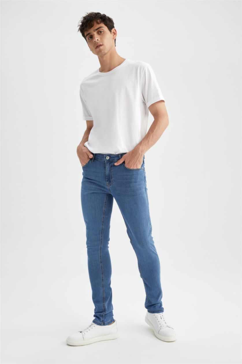 MAN Blue Pedro Slim Fit Trousers
