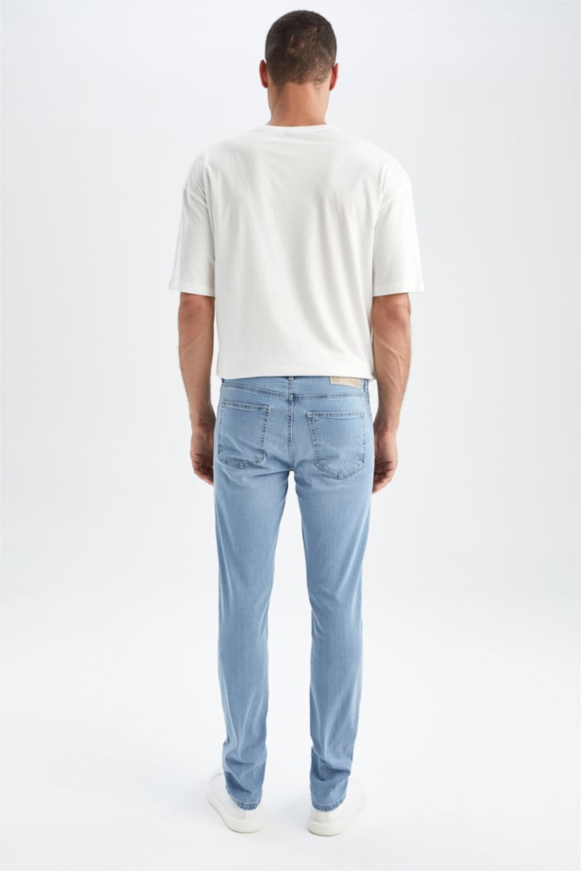 HOMME BLEU Clair Jean slim coupe slim Pedro à taille normale