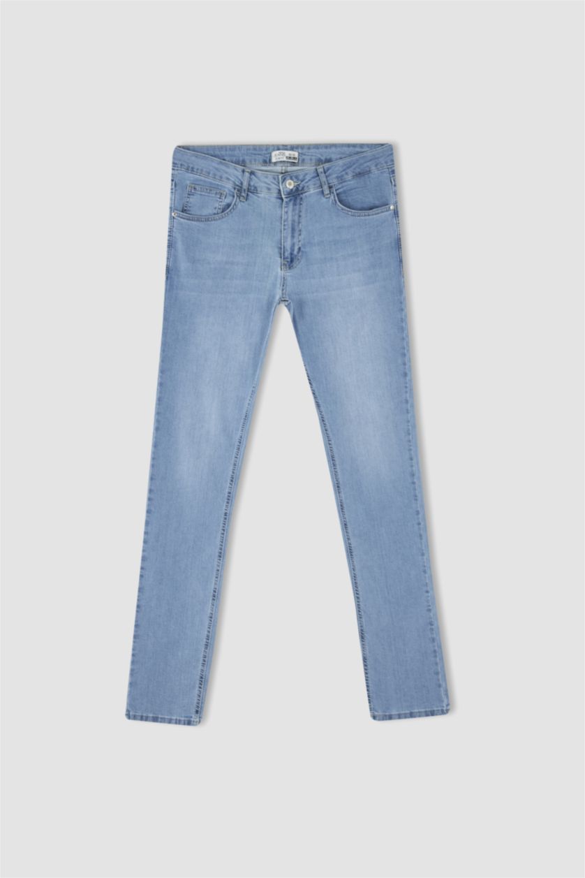 HOMME BLEU Clair Jean slim coupe slim Pedro à taille normale