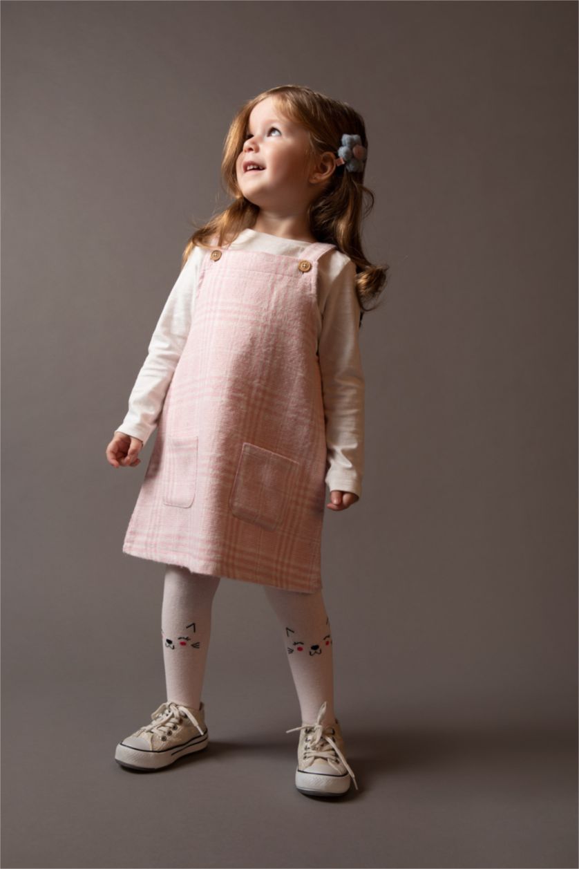 BÉBÉ FILLE Rose Robe Flanelle Carreaux À bretelles