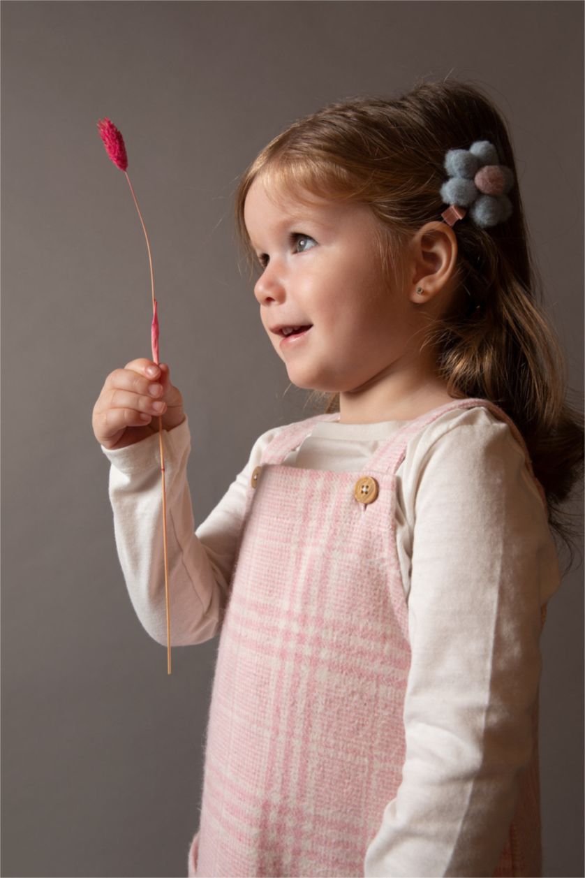 BÉBÉ FILLE Rose Robe Flanelle Carreaux À bretelles