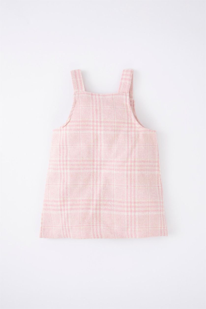 BÉBÉ FILLE Rose Robe Flanelle Carreaux À bretelles