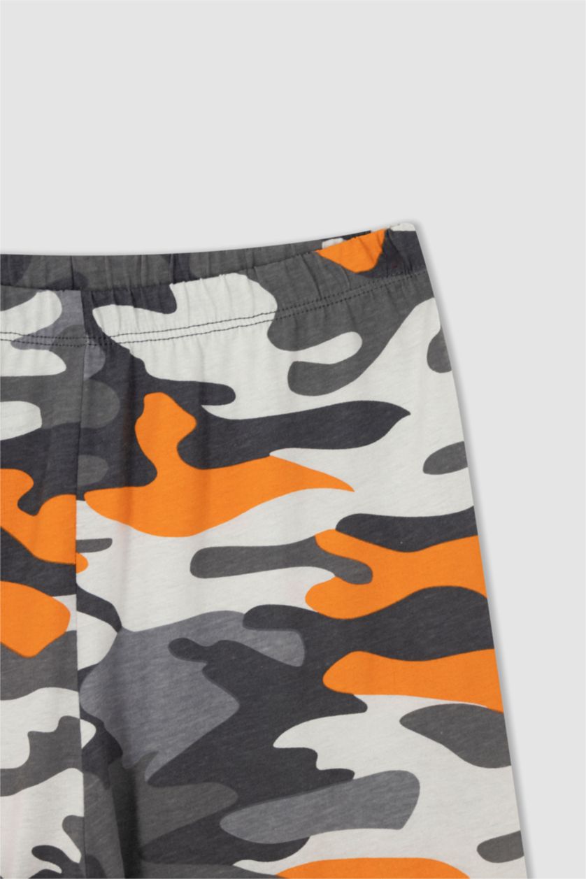 GARÇONS Orange Ensemble pyjama short imprimé manches courtes pour garçon