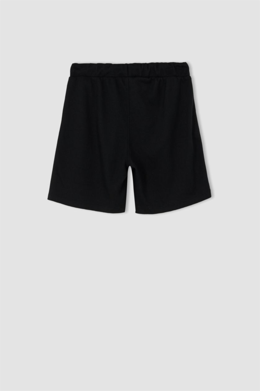 Erkek Siyah Regular Fıt Şort