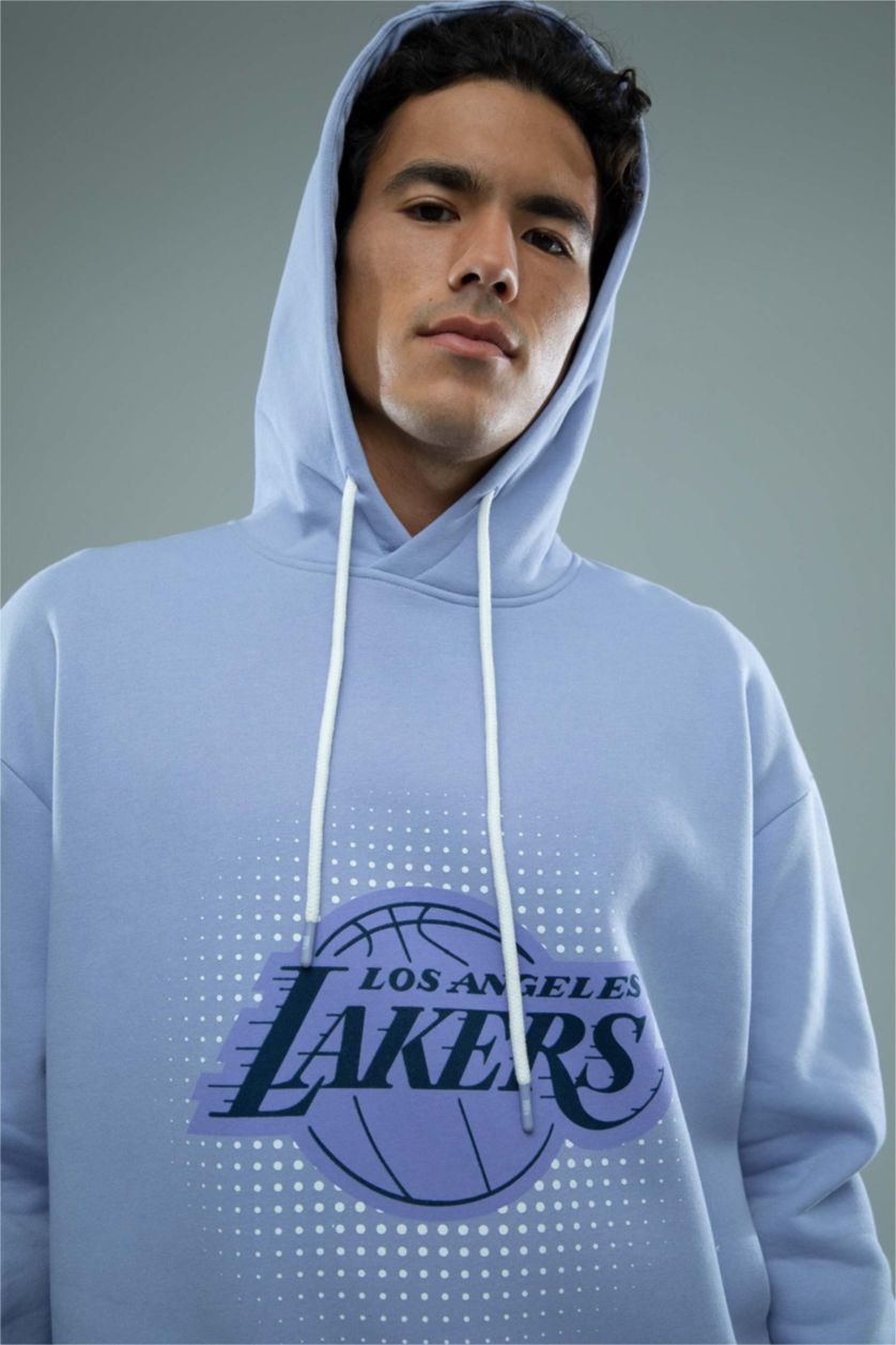 Erkek Açık Lila Oversıze Kalın Sweatshirt Kumaşı Sweatshirt