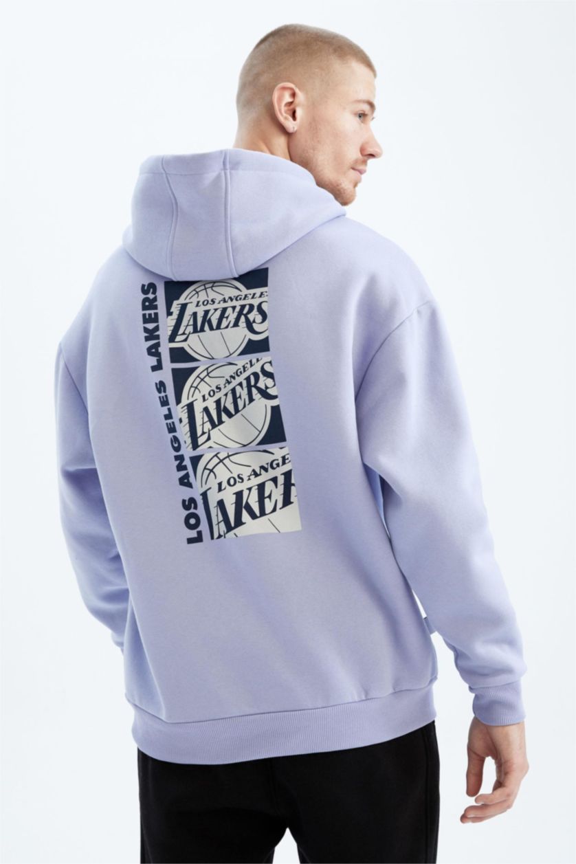 Erkek Açık Lila Oversıze Kalın Sweatshirt Kumaşı Sweatshirt