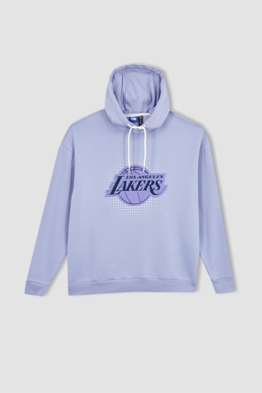 Erkek Açık Lila Oversıze Kalın Sweatshirt Kumaşı Sweatshirt