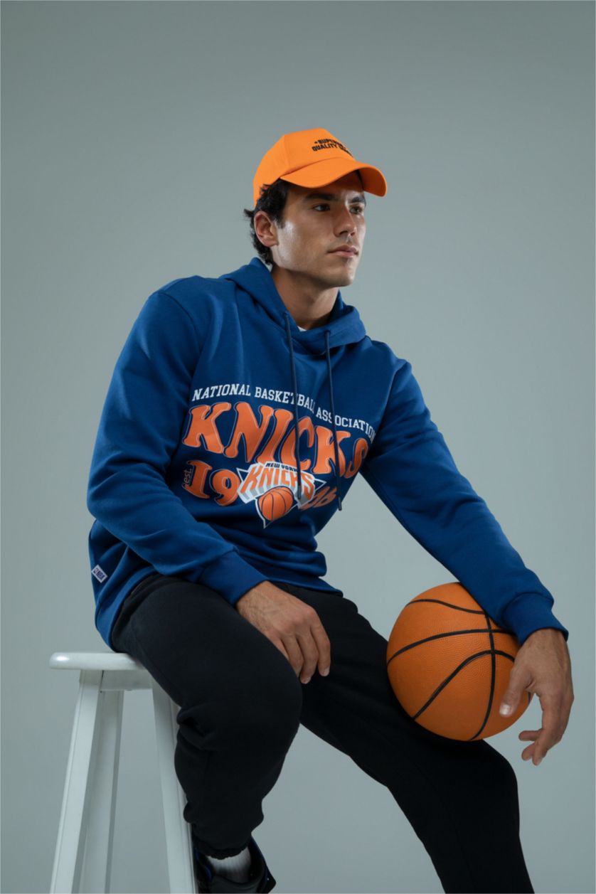 رجالي أزرق فاقع Standard Fit Thick Sweatshirt Fabric Sweatshirt