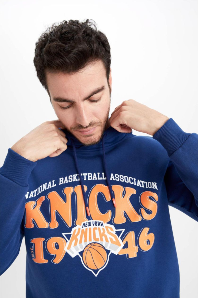 رجالي أزرق فاقع Standard Fit Thick Sweatshirt Fabric Sweatshirt