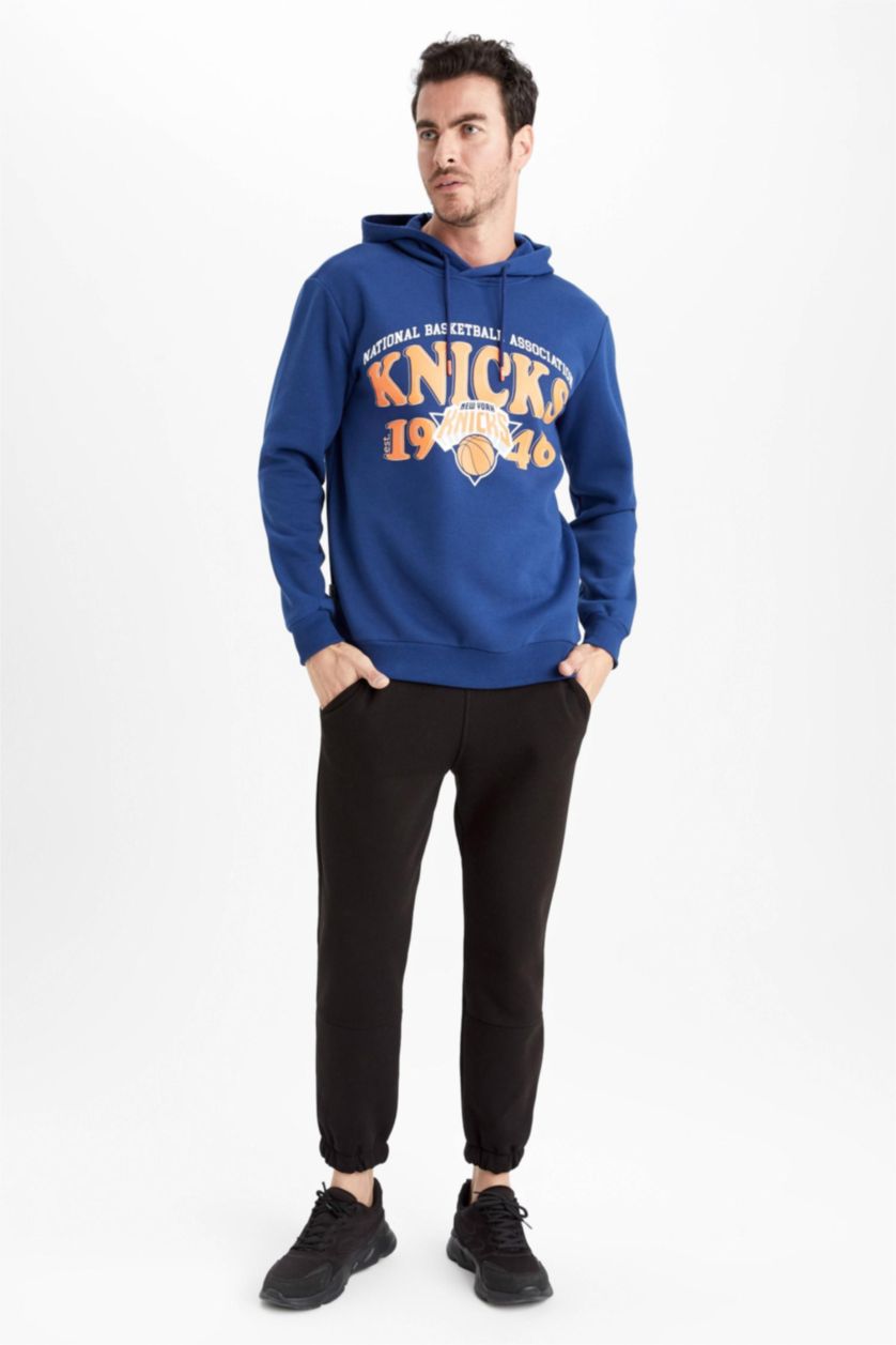 رجالي أزرق فاقع Standard Fit Thick Sweatshirt Fabric Sweatshirt