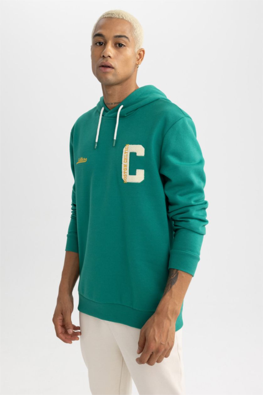 HOMME Vert Tissu Sweat Épais Coupe standard