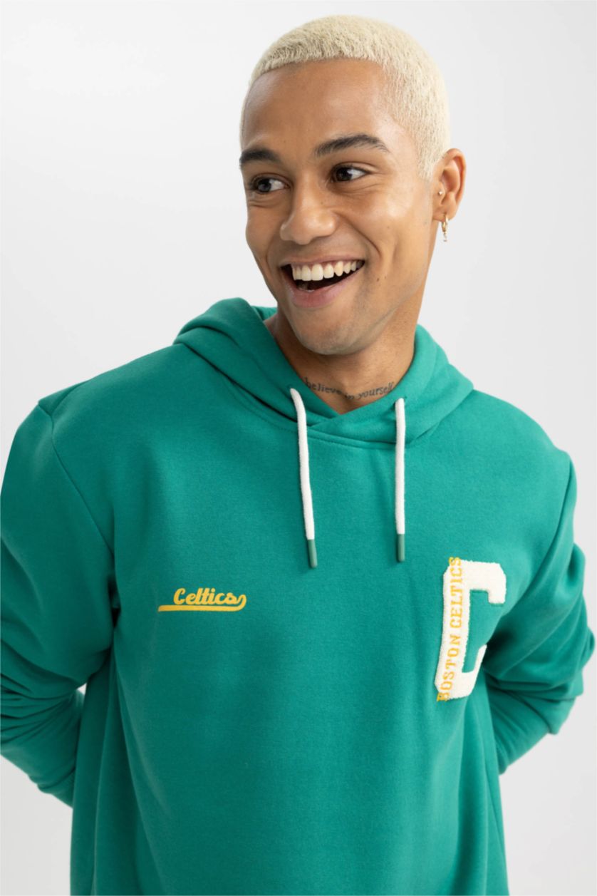 HOMME Vert Tissu Sweat Épais Coupe standard