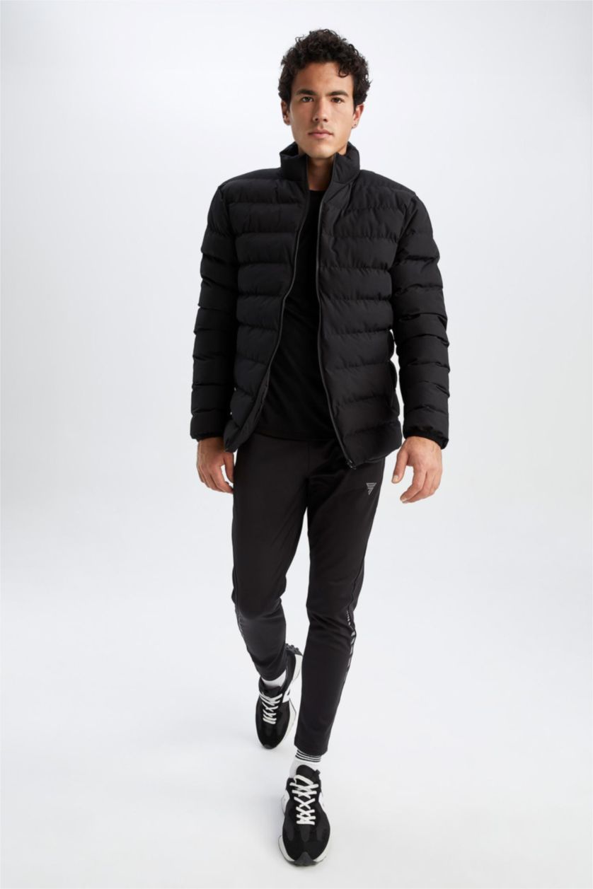 MAN Black Defacto Fit Regular Fit Coat