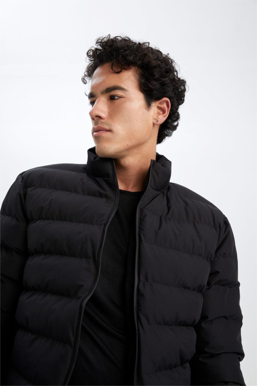 MAN Black Defacto Fit Regular Fit Coat