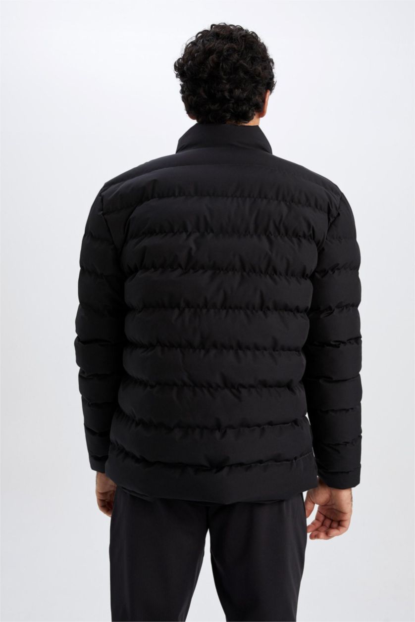 MAN Black Defacto Fit Regular Fit Coat