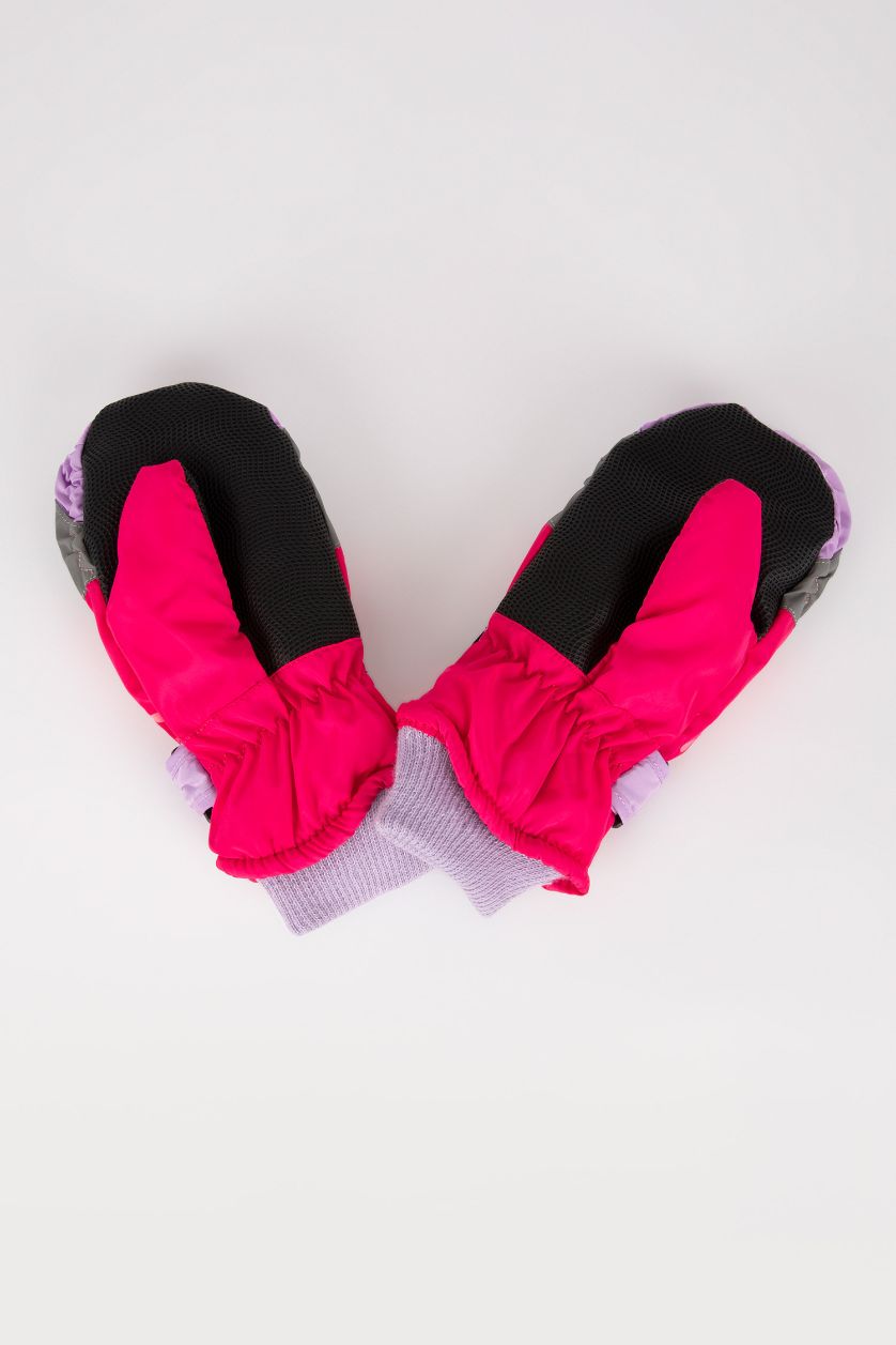 Kız Çocuk - Genç Kız Pembe Kız Çocuk Kar Eldiveni