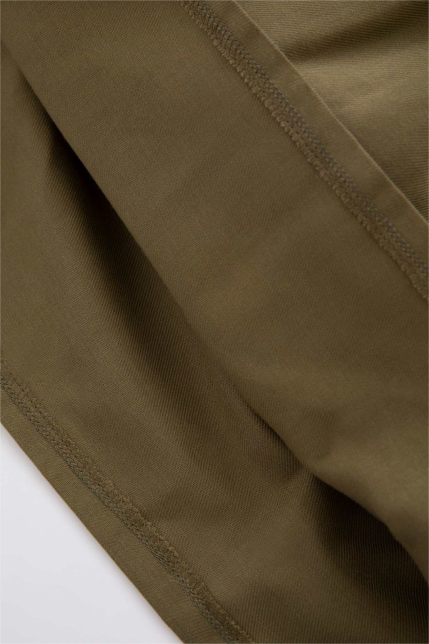 BABY GIRL Khaki Regular Fit Long Sleeve Woven Dress