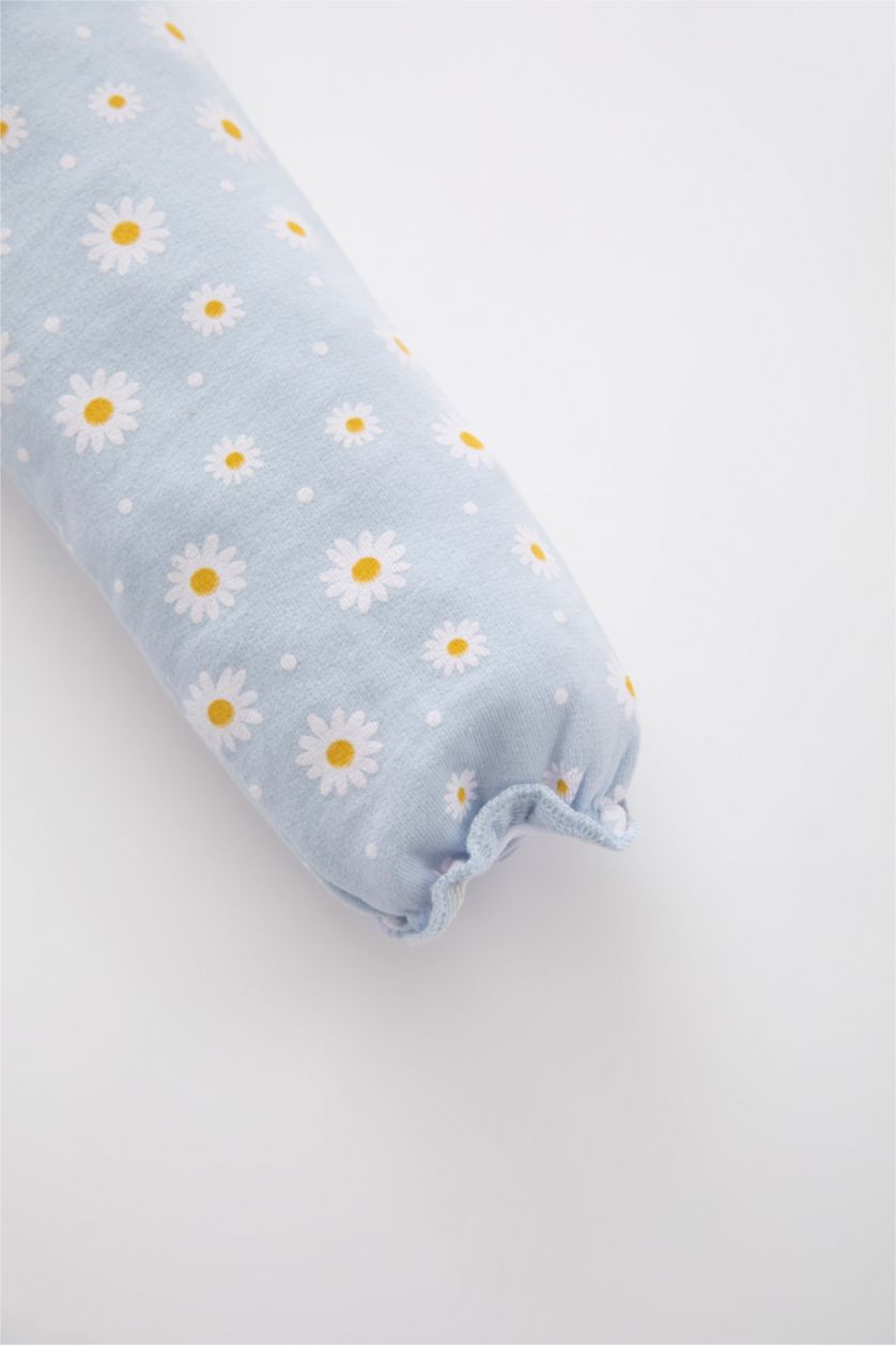 BABY GIRL Light Blue Regular Fit Printed Long Sleeve Knitted Dress