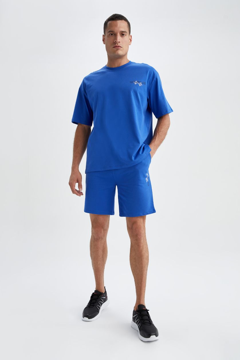 Erkek Royal Oversize Fit Sırt Baskılı %100 Pamuk Tişört