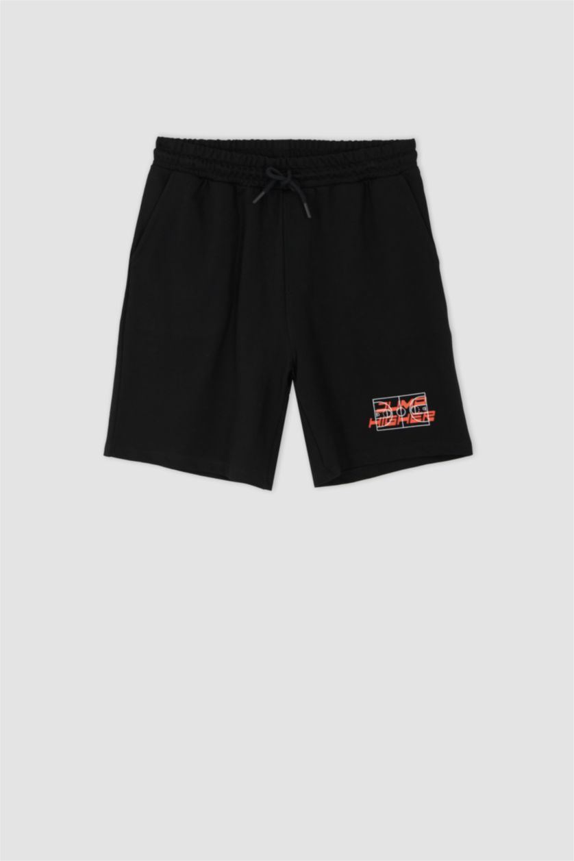 رجال أسود شورت كابري سليم فيت ستاندارت