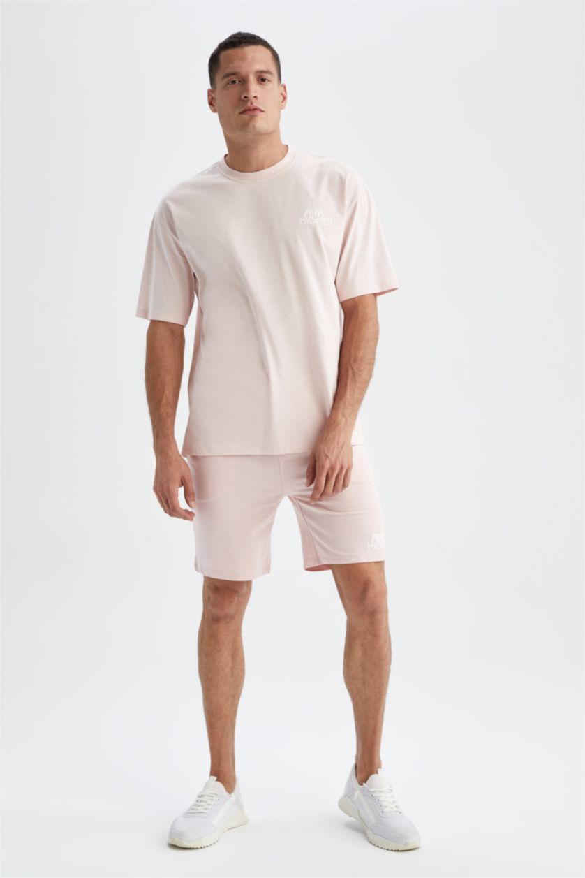 HOMME Violet Clair Short slim en coton de DeFacto Fit