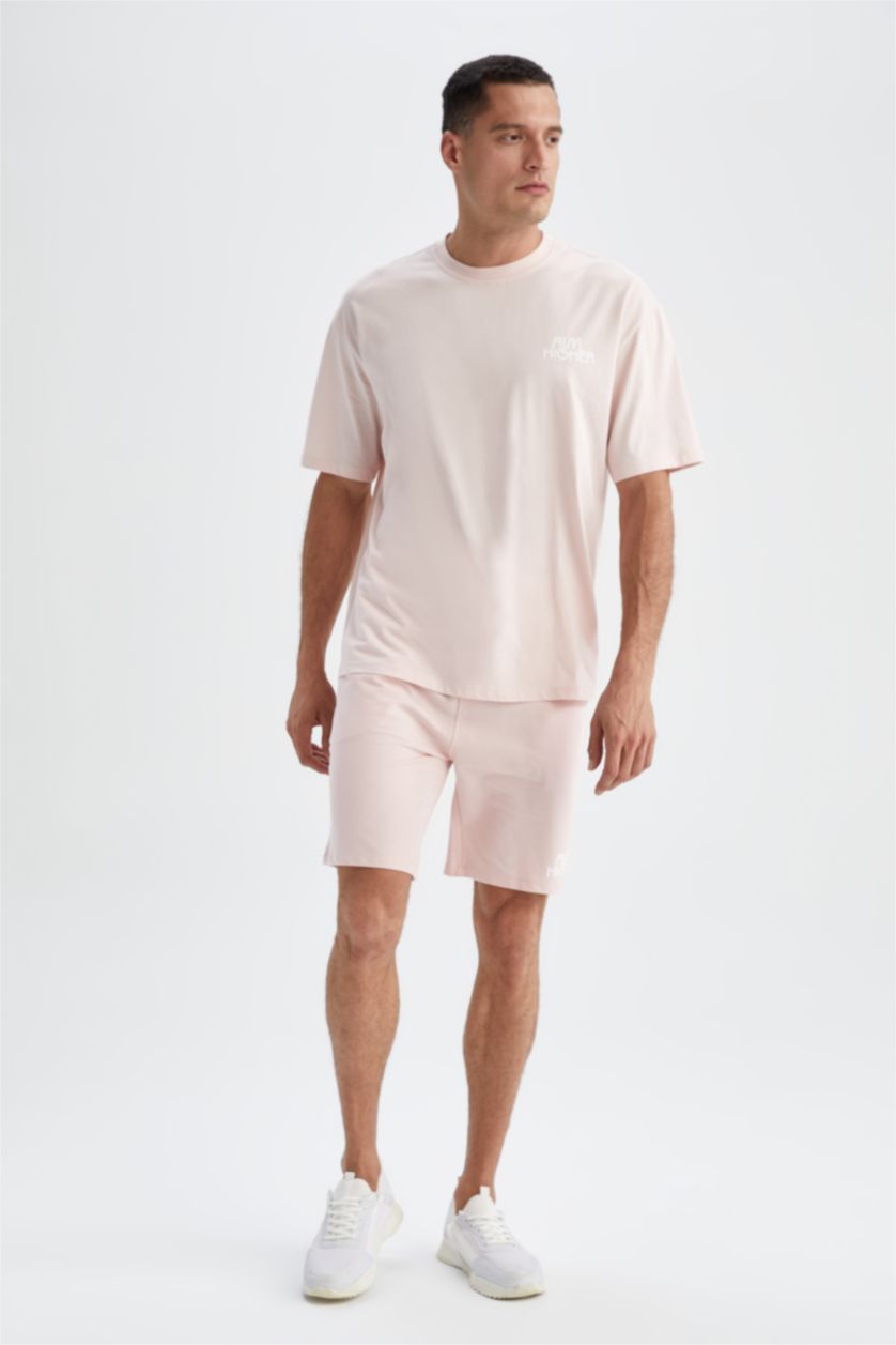 HOMME Violet Clair Short slim en coton de DeFacto Fit