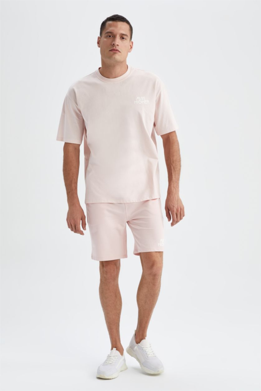 HOMME Violet Clair Short slim en coton de DeFacto Fit