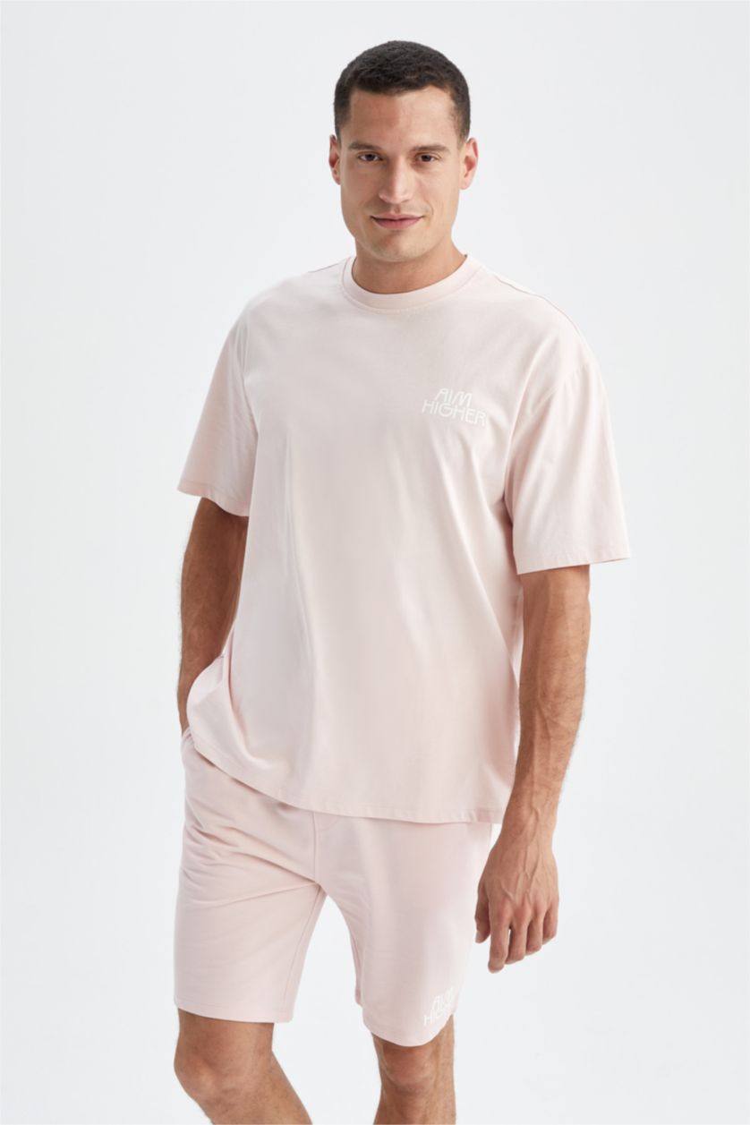 HOMME Violet Clair Short slim en coton de DeFacto Fit