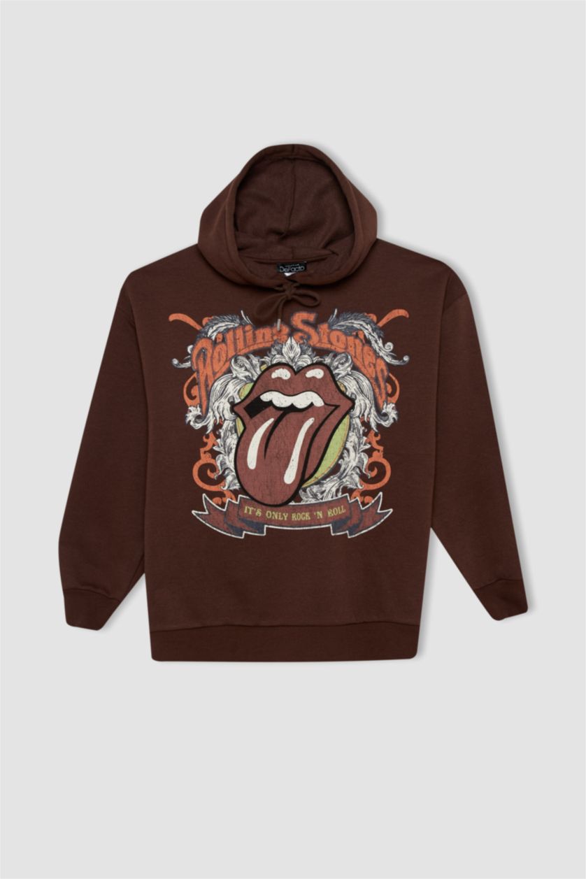 نساء بني Oversize Fit Thick Sweatshirt Fabric Sweatshirt